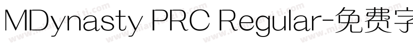 MDynasty PRC Regular字体转换